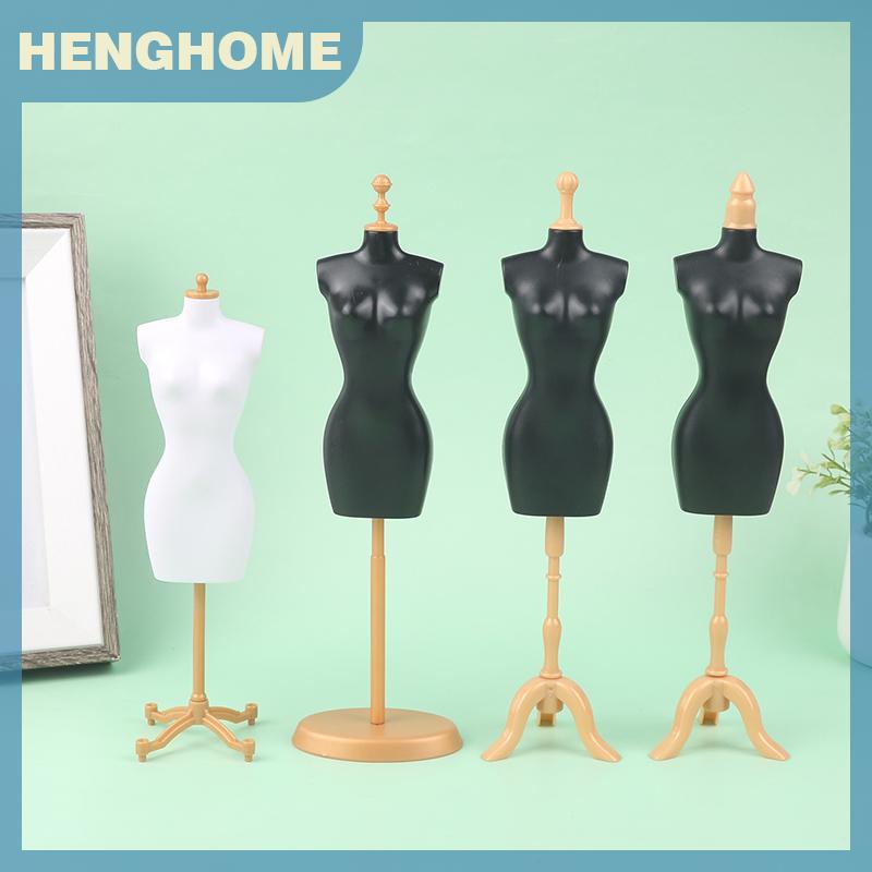 HENGHOME Mini quần áo móc hiển thị chủ hỗ trợ cho búp bê Quần áo trang phục ăn mặc mannequin mô hình đứng cho Dollhouse 1 6 búp bê phụ kiện