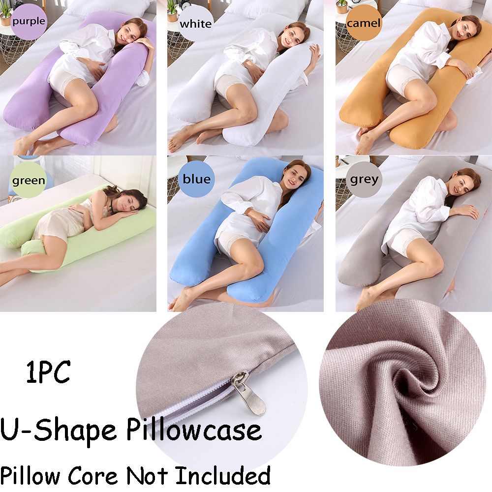 Adjion Glow77ow6 Nhà Và Sống Mang Thai Gối bà bầu Trường Hợp gối tựa khi ngủ Bìa U Hình Dạng Gối
