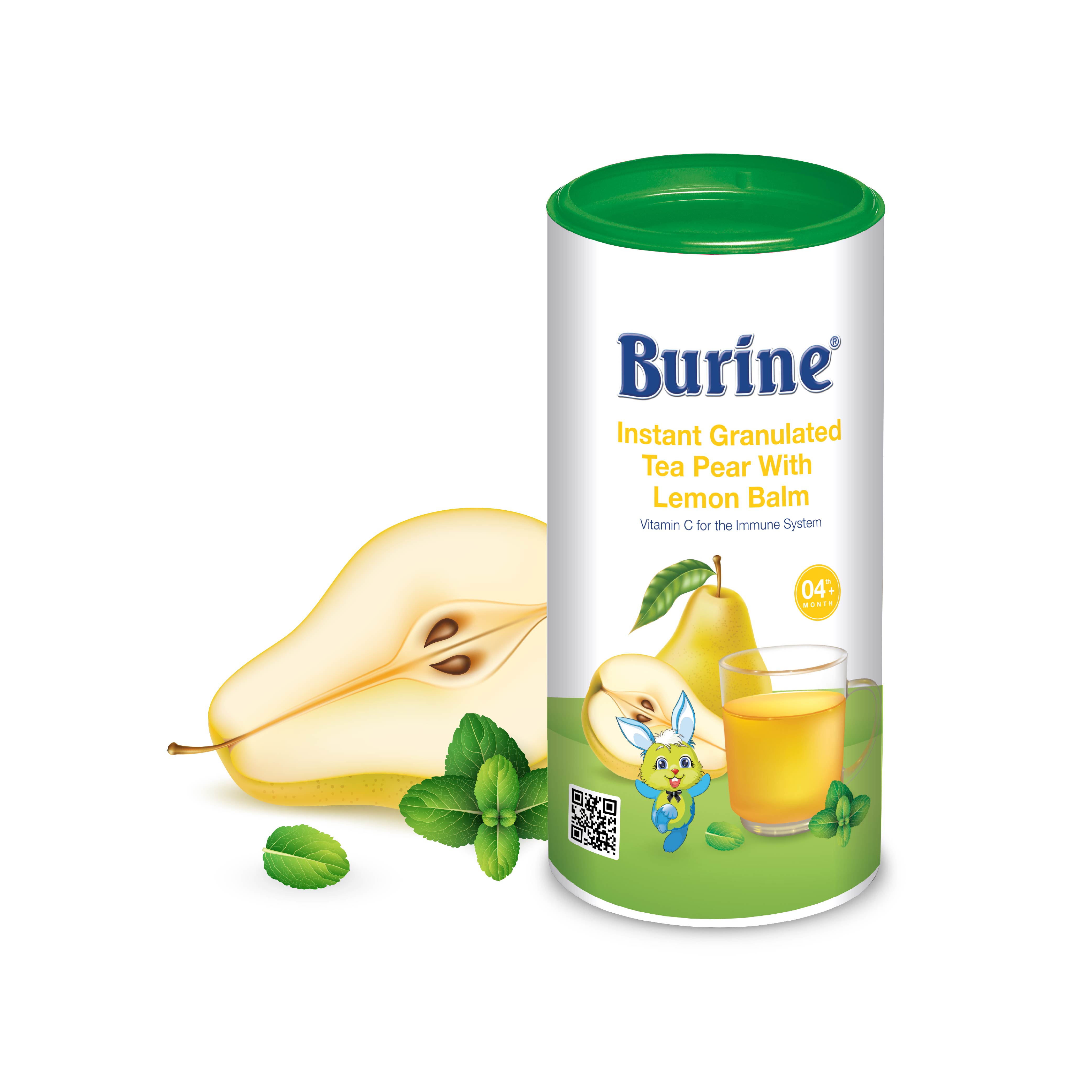 Trà cốm hoa quả Burine dinh dưỡng dành cho bé - Vị Lê Bạc Hà giúp giảm ho