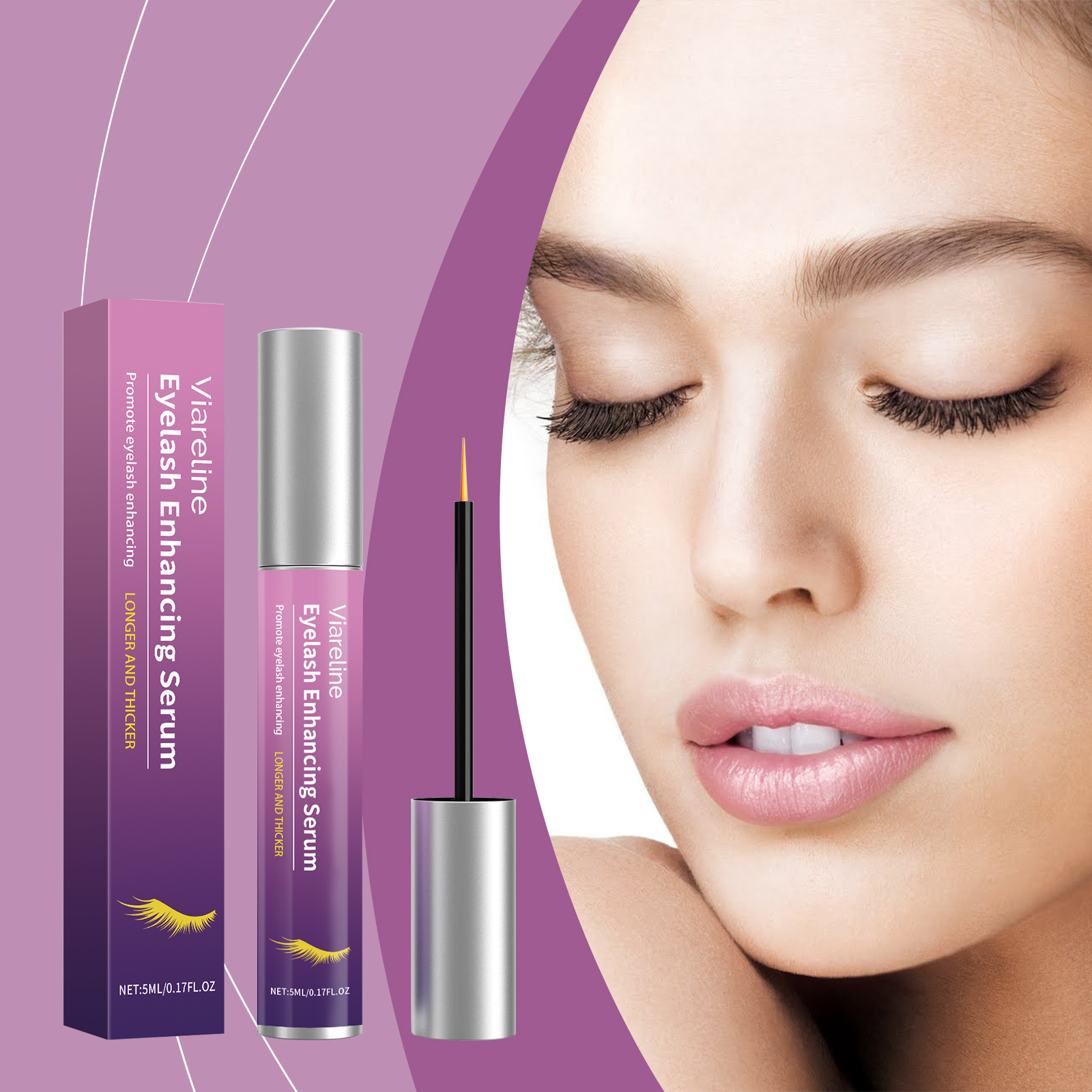 Serum tăng cường mi lông, Thúc đẩy tăng cường mi lông, Dài hơn và dày hơn, Serum tăng trưởng mi tự nhiên & chay cho dài hơn, dày hơn, Fuller Lashes Nutriting & Conditioning Formula An toàn cho mắt nhạy cảm