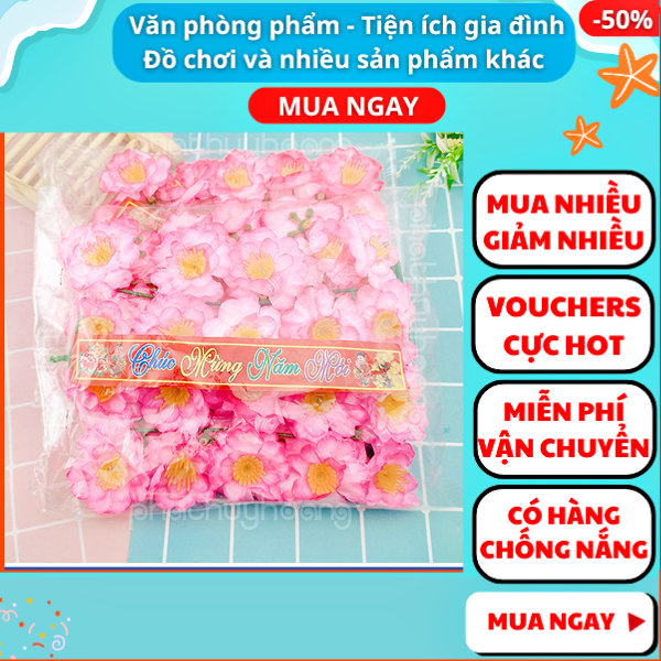 Bịch 40 hoa mai / hoa đào trang trí Tết ✔hoa mai vàng giả ✔hoa mai trang trí tết ✔hoa mai tet ✔ hoa đào giả trang trí tết ✔ hoa đào giả ✔Aplusmart