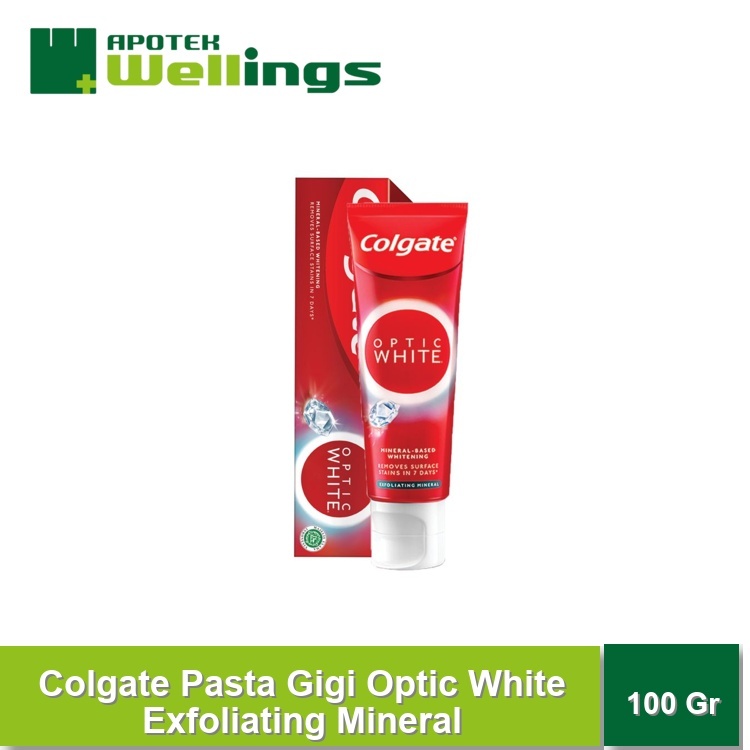 Wellings Colgate Pasta Gigi Optic White Exfoliating Mineral 100g