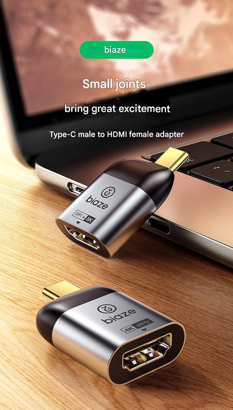 Biaze USB-C to HDMI Adapter 4K@60Hz Aluminum 3