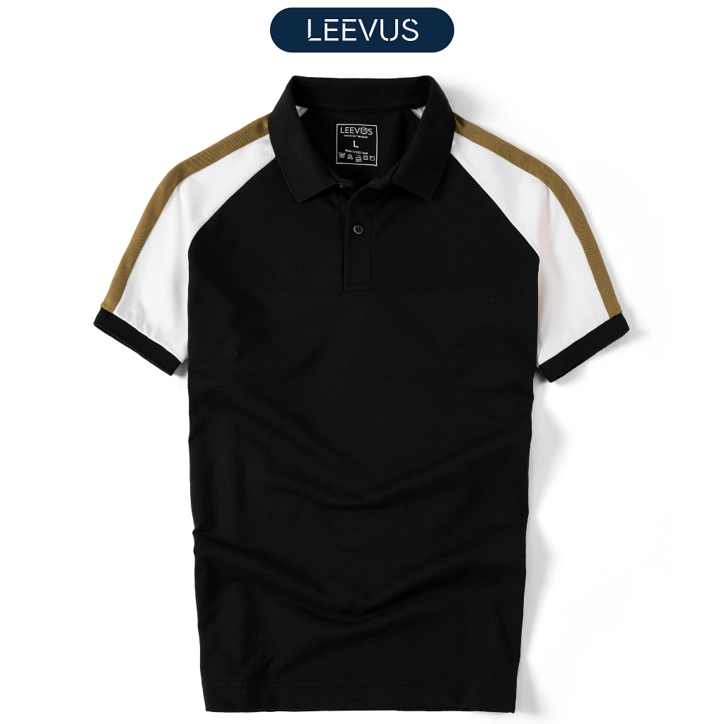 Áo polo nam howll leevus phối màu raglan, vải cvc cá sấu, form regular apl304