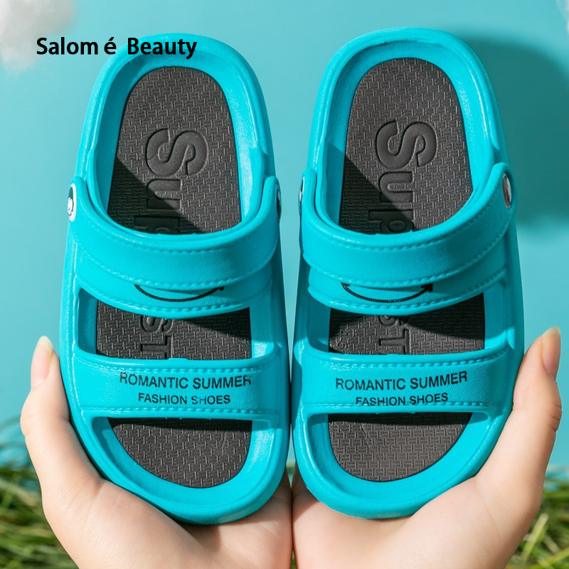 Suitable for boys and girls beach slippers, anti slip soft cartoon children's slippers EVA material ราคา 163 บาท*ส่งฟรี