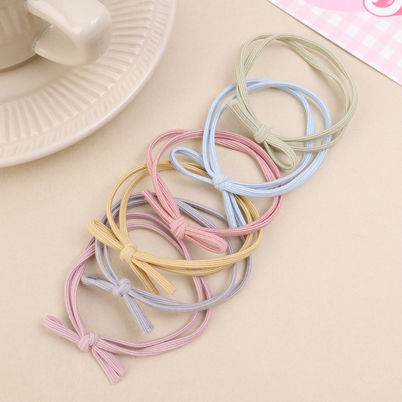 Đầy Màu Sắc Đơn Giản màu trơn Knot Băng cao su dây buộc tóc Nhật Bản Hợp Thời Trang tóc dễ thương Vòng Tròn Cho Phụ Nữ