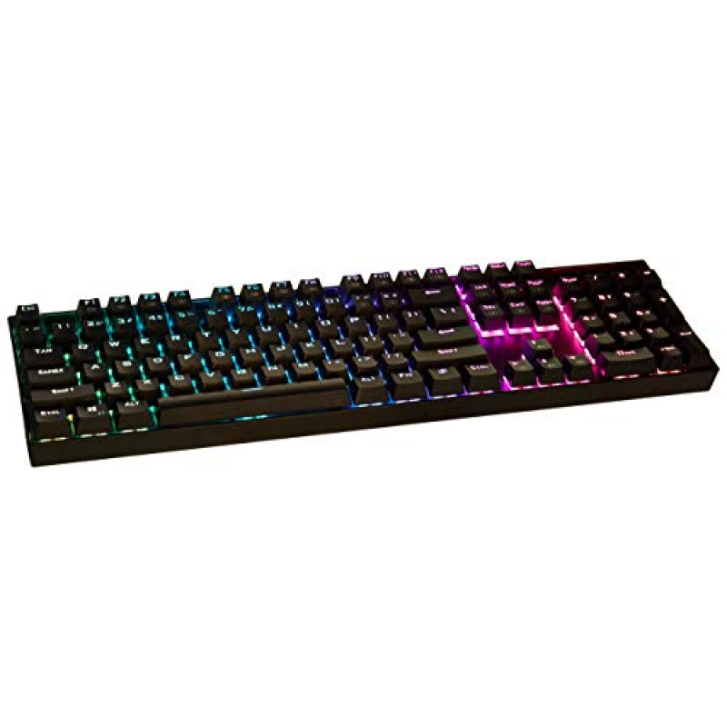 Redragon K551-RGB Mechanical Gaming Keyboard with Cherry MX Blue Switches Vara 104 Keys Numpad Tactile USB Wired Computer Keyboard Steel Construction for Windows PC Games (Black RGB LED Backlit) Singapore