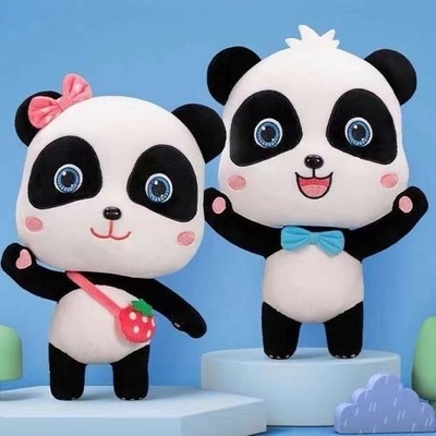 【Worldwide Delivery】 22/30/50cm Baby Bus Plush Babybus Panda Kiki Miu Miu Plush Toys Soft Comfortabl