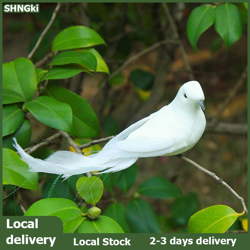 SHNGki Local Delivery 1 con chim bồ câu nhân tạo chim bồ câu giả chim bồ câu mô phỏng lông chim bồ câu Cây giáng sinh đồ trang trí tiệc cưới trang trí phòng khách gia đình