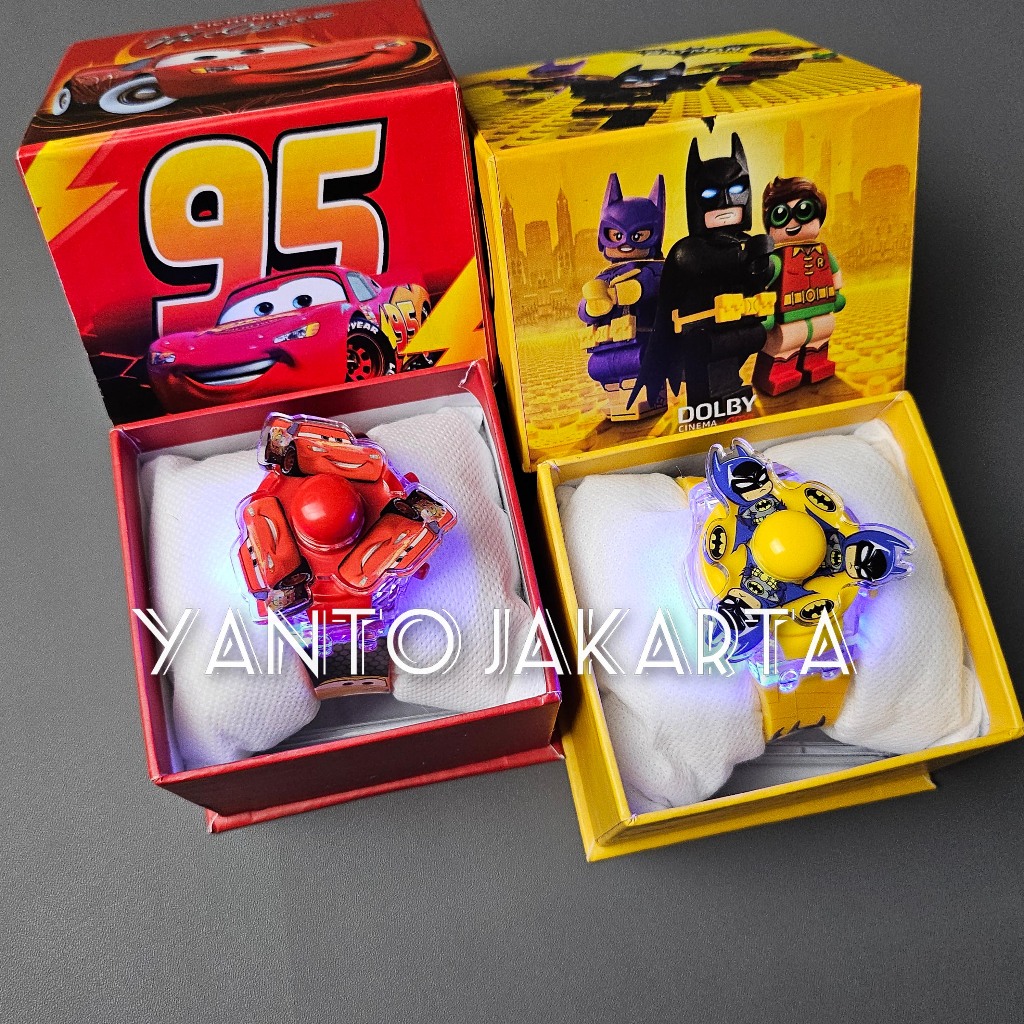 KADO - Jam tangan anak menyala karakter laki laki 1 SET