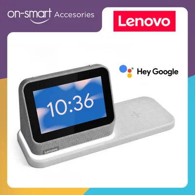 Lenovo Smart Clock Gen 2 with Wireless Charging Dock | Smart Home Device Google Assistant | Bluetooth Speaker | 1 Year Warranty