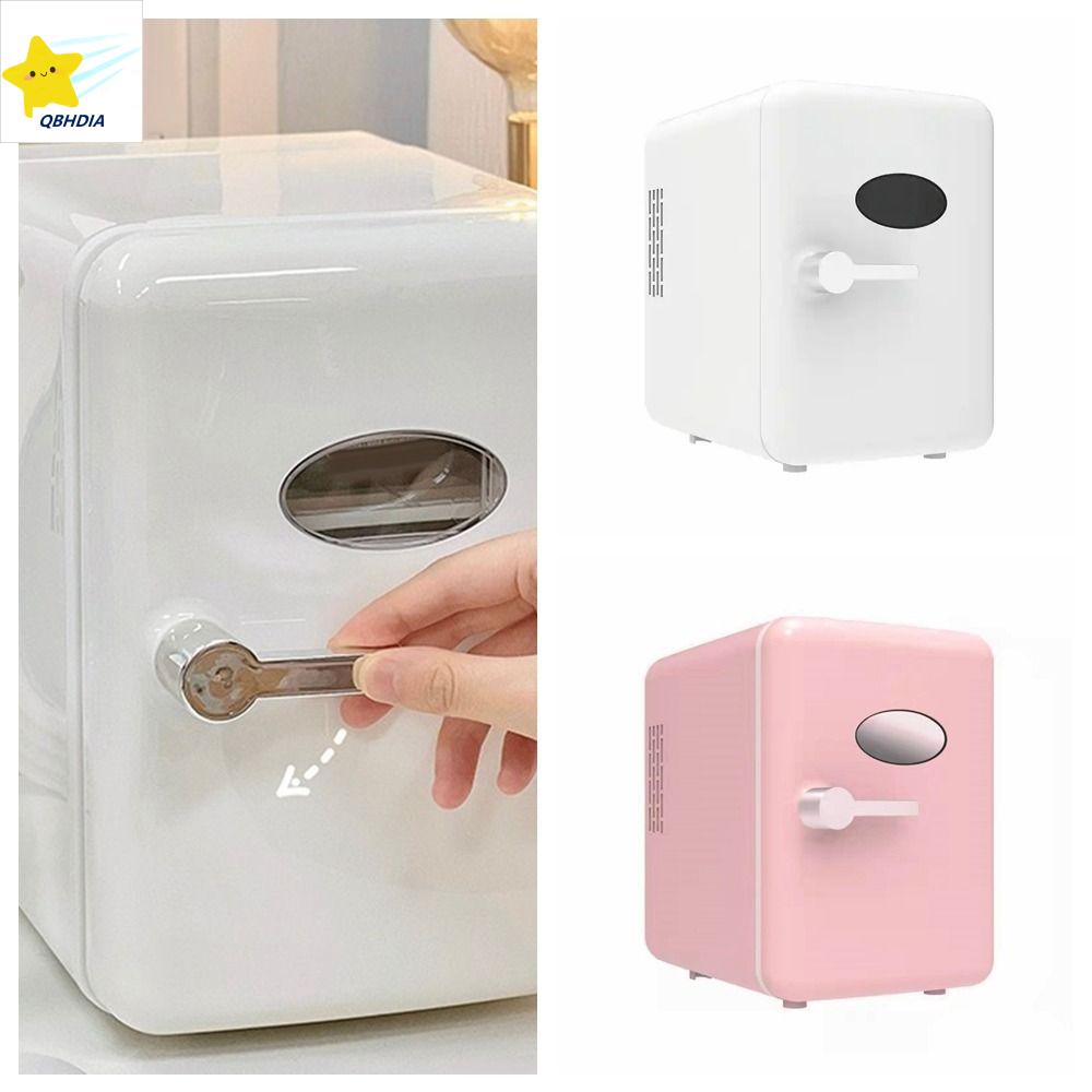 QBHDIA Làm lạnh Tủ lạnh mini xe hơi 4L 4L 6 lon Nóng và lạnh Tủ lạnh mini 6 lon 4L Tủ lạnh mini Đa chức năng Tủ lạnh trang điểm 4L Xe tải
