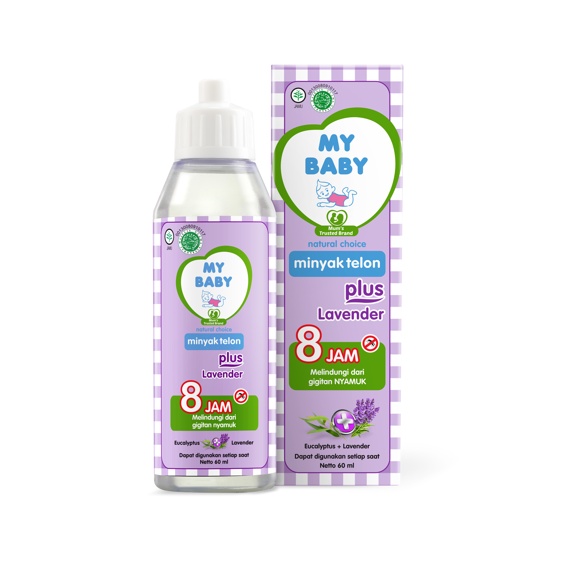 MY BABY Minyak Telon Plus Lavender/Eucalyptus Aroma Alami 8 Jam Pelindung Bayi