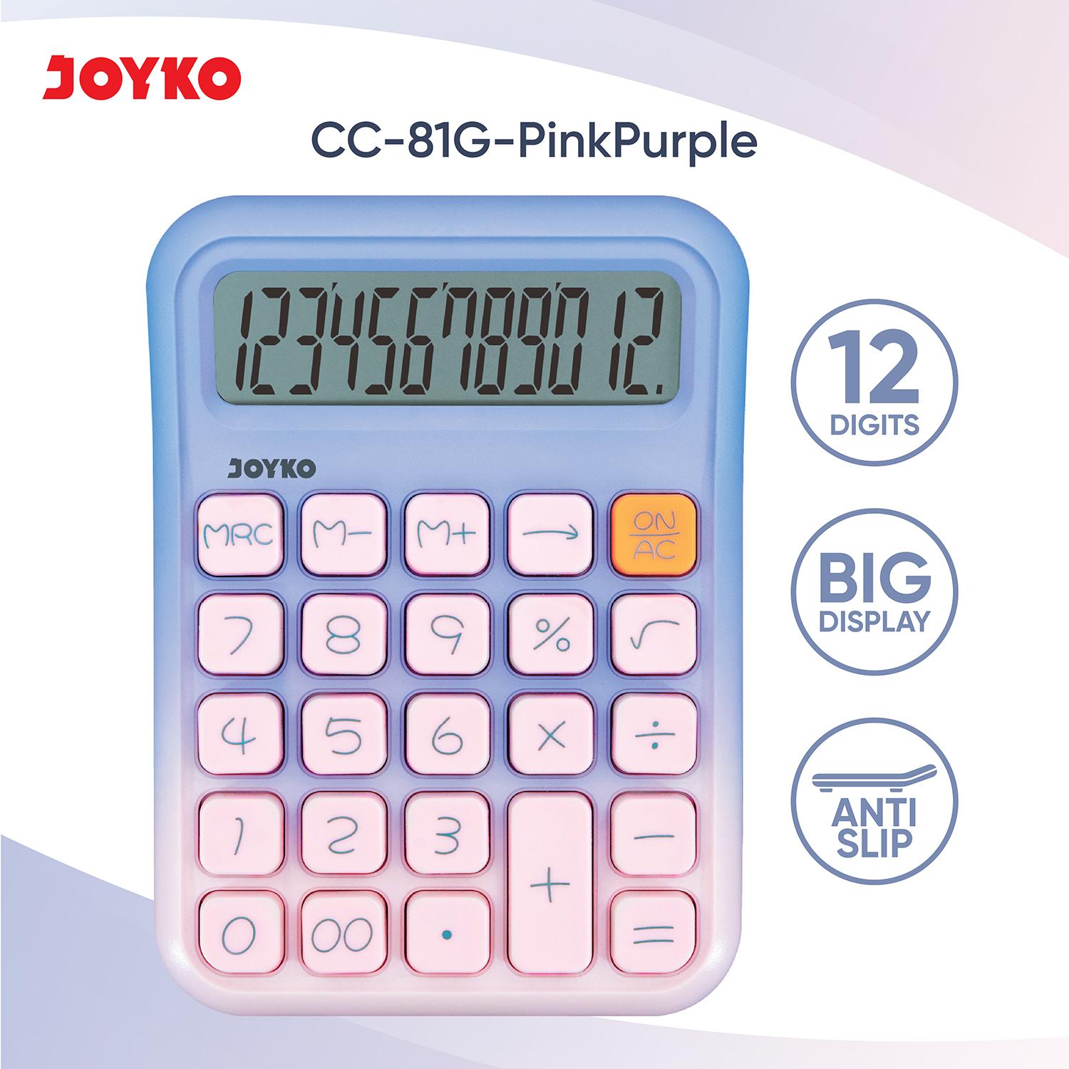 JOYKO Calculator Kalkulator Aesthetic CC-81G 12 Digits