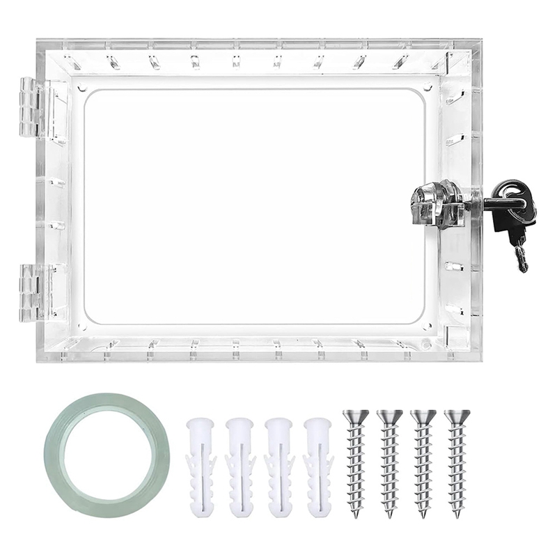 Thermostat Lock Box With Key,Clear Thermostat Guard For Thermostat On Wall,Fits Thermostats 6.5in H X 3.9in W X 2in D Easy Install