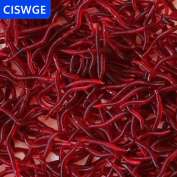 [COD] CISWGE  100pcs sống động như thật màu đỏ sâu mềm thu hút Giun đất mùa hè câu cá Silicone nhân tạo mồi Fishy tôm phụ gia cá vược cá chép