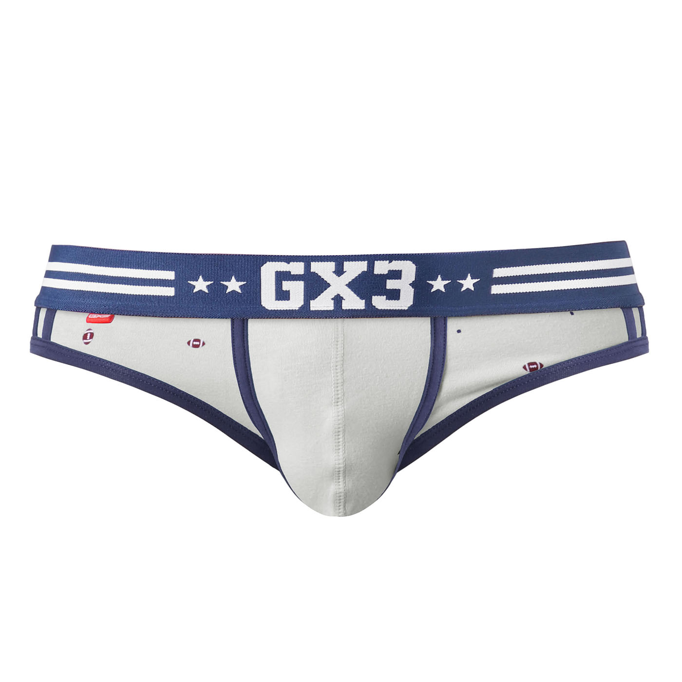 GX3 Underwear THE COTTON Brief Logo/Rugby - Grey