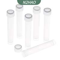 20Pcs 10ml Plastic Test Tubes Vials Sample Container Powder Craft Screw Cap Bottles