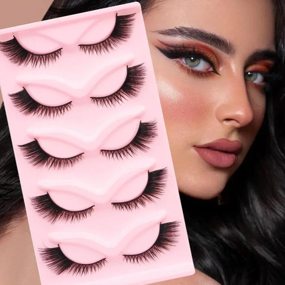 Cat Eye Lashes Faux Mink Eyelashes Clear Band Lashes Natural Y1l2