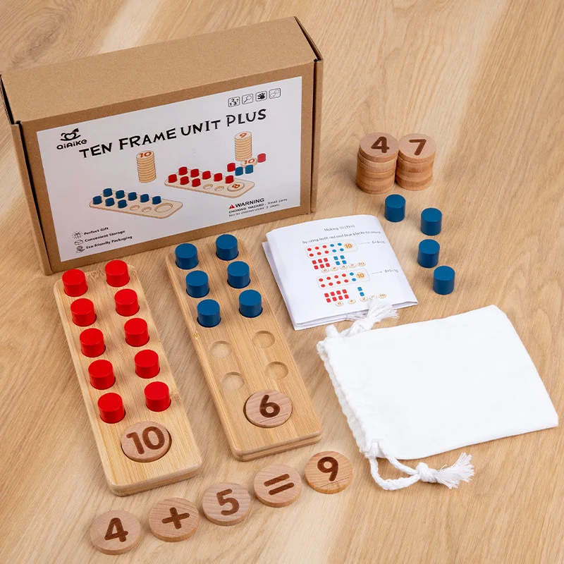 Children's mathematics, arithmetic, wooden number decomposition, arithmetic, Montessori games, early childhood education toys fo