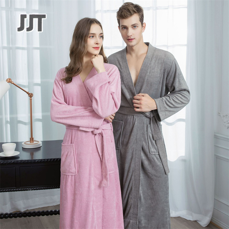 JJT Bốn mùa Khăn choàng tắm khách sạn Thẩm mỹ viện Áo choàng tắm nam Nhật Bản và Hàn Quốc với các cặp vợ chồng.