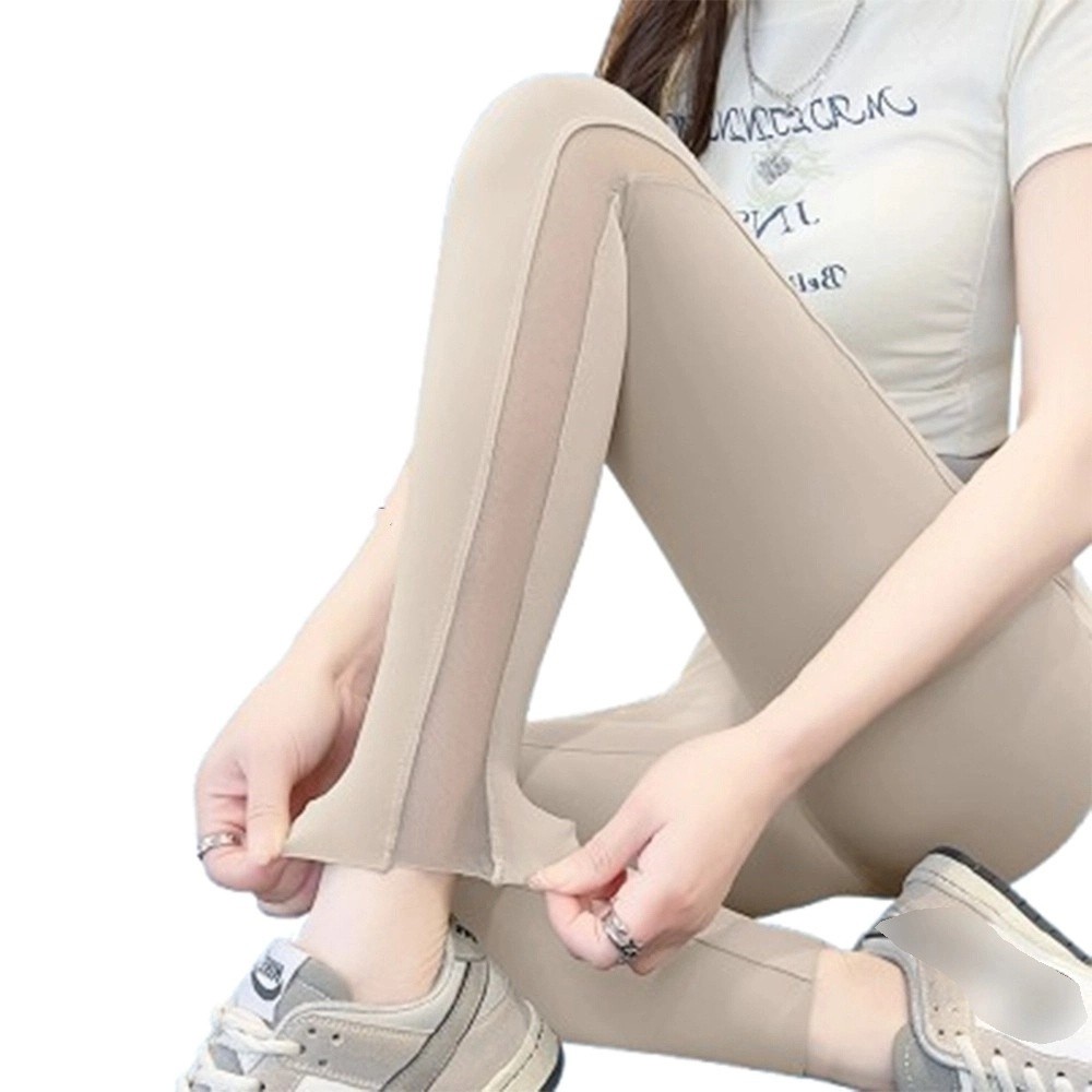 ANNA STORY Lưới Quần da cá mập cho phụ nữ Cạp cao Da Băng Quần bút chì yoga Quần cá mập Giảm cân Quần bó nữ cho mùa hè - 3