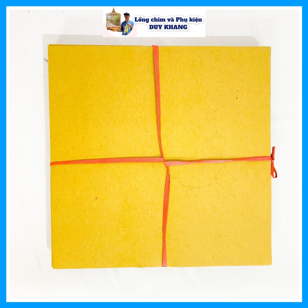 Giấy lót lồng chim chào mào vuông 34cm dày dặn nhiều kích thước trọng lượng 2kg - phụ kiện lồng chim Duy Khang