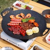 Korean BBQ Grill Pan - Non-stick Outdoor Barbecue Pot