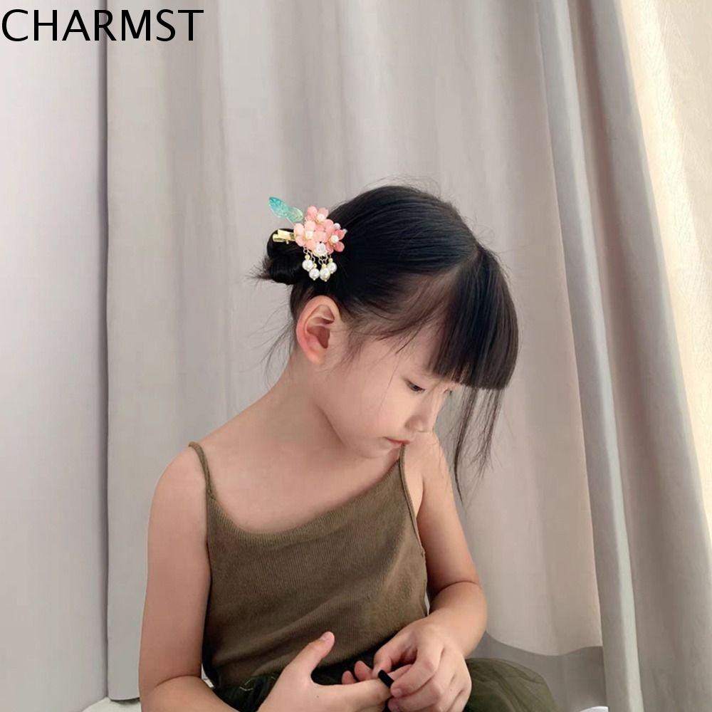 CHARMST Dễ thương Cổ Tích Thời trang Mũ Hợp kim Kẹp bên Đồ trang trí Hanfu Hoa Kẹp tóc trẻ em bé gái Phụ kiện tóc Kẹp tóc kiểu Trung Quốc Mũ nón