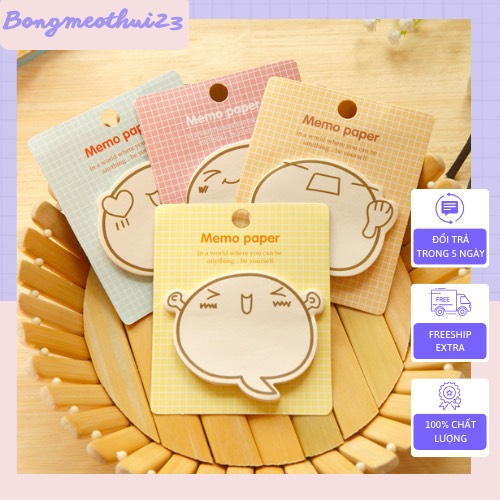 Giấy Note ghi chú Memo paper Họa Tiết Các Biểu Cảm Đáng Yêu