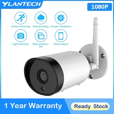 YLANTECH 1080P Outdoor Waterproof Security CCTV Camera Wireless IP resolution Infrared Night Vision Security Surveillance System Cloud Cam CCTV WiFi IP Camera