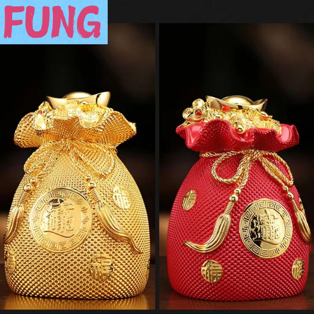 FUNG หยวนเปา หม้อสมบัติ ดึงดูดความมั่งคั่ง แบบย้อนยุค คอร์นูโคเปียส ของขวัญ งานฝีมือเรซิน ตกแต่งกระปุกออมสิน ห้องนั่งเล่น ราคา 1,763 บาท*ส่งฟรี