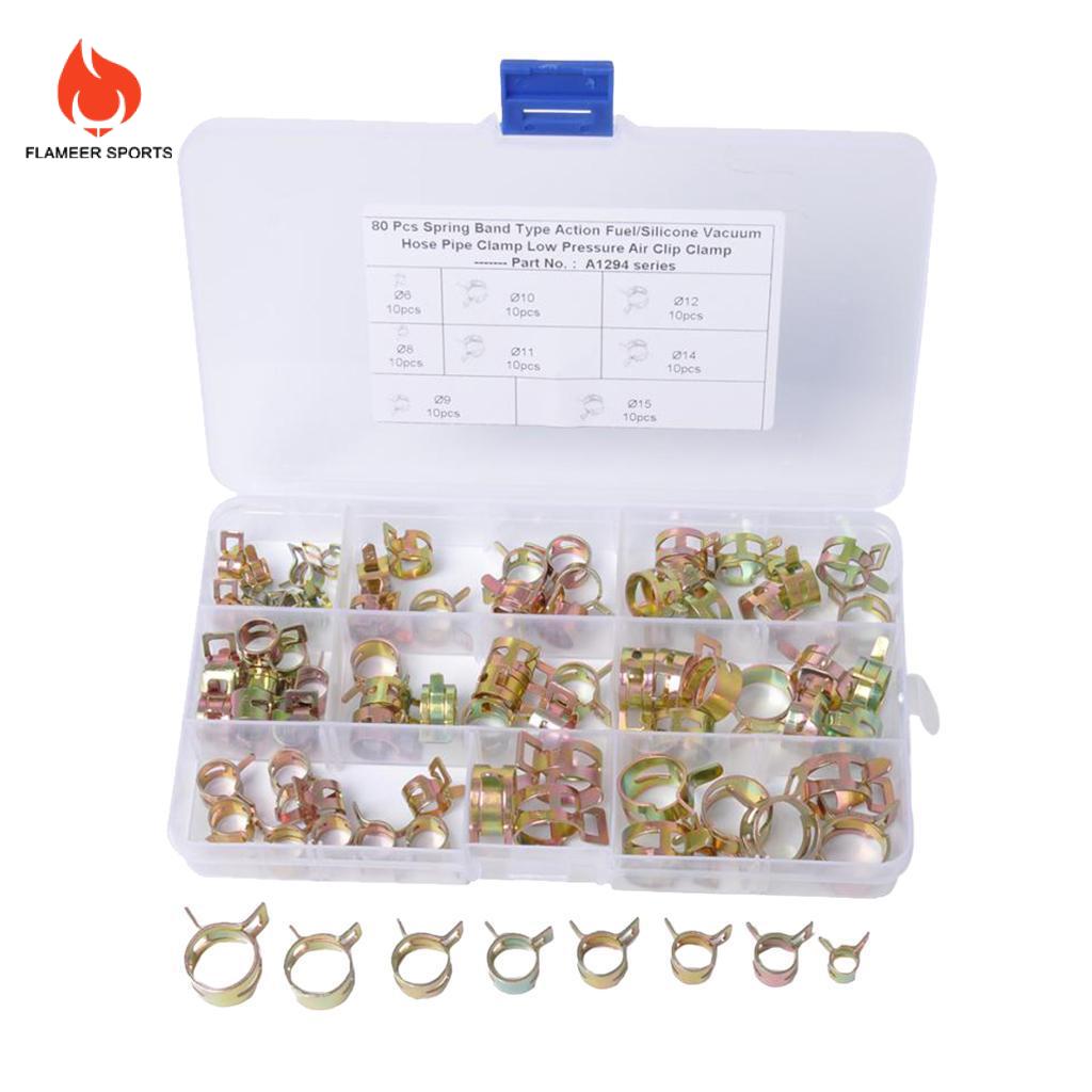Flameer ống dẫn xăng Kẹp lò xo Fastener 6-15mm 8 kích cỡ
