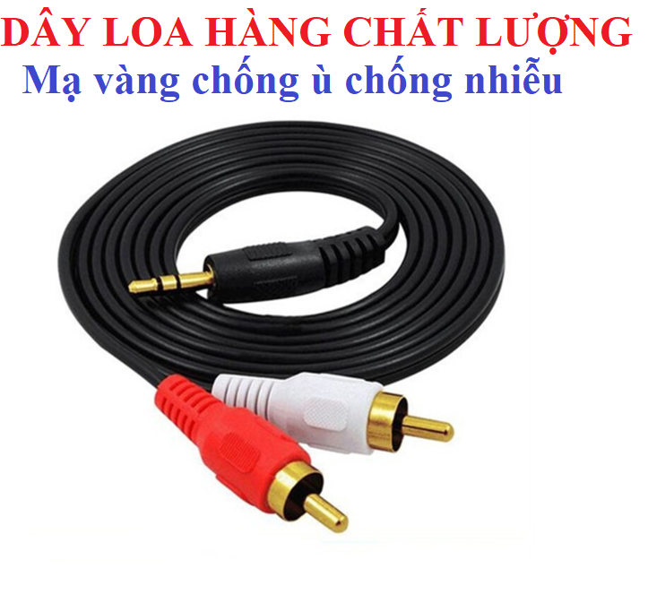 Dây loa 1 ra 2 AV RCA hàng chất lượng cao mạ vàng chống ù nhiễu cáp loa cáp âm thanh 1.5m đến 5 mét