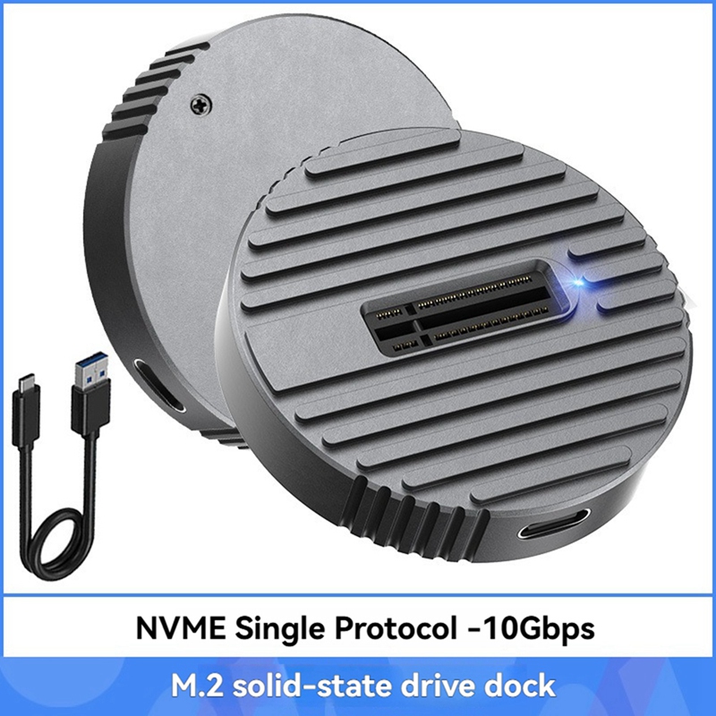 Mobile Hard Drive Base External SSD Hard Disk Dock NVMe Protocol 10Gbps USB-C Enclosure