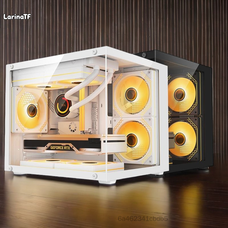 เคสพีซีทาวเวอร์โปร่งใสขนาดเล็ก - รองรับ MATX ITX 320 มม. GPU 12 ซม. พัดลม HDD SSD USB 3.0 ราคา 1,763 บาท*ส่งฟรี