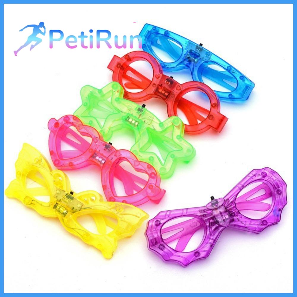 PETIRUN Độc đáo Kính LED phát sáng Phát sáng trong bóng tối Đồ chơi Flash Kính râm dự tiệc Quà tặng giáng sinh Đạo cụ trang trí Halloween Kính phát sáng trong bóng tối Trẻ em