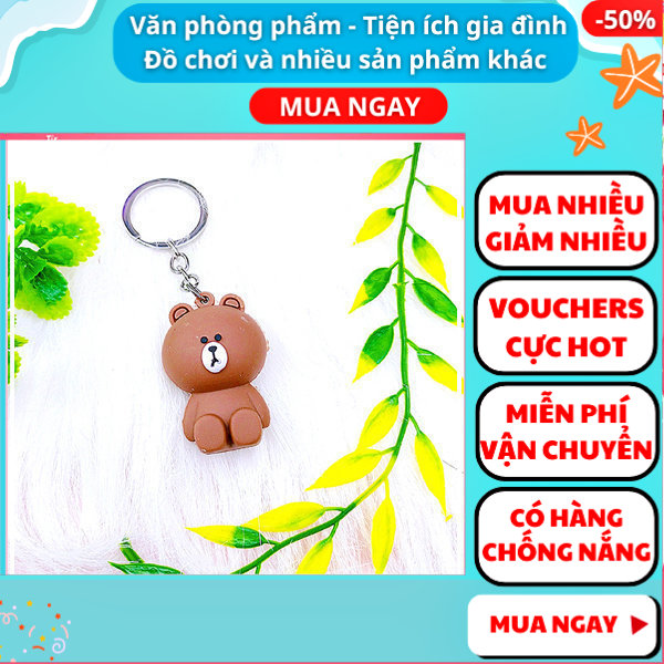 Móc khóa dễ thương gấu Brown ngồi - Móc khóa cute - móc khóa cutee - móc khóa xe máy - móc khóa cute mini - móc khóa dễ thương cute - móc khóa cute rẻ - móc khóa cute dưới 10k - Nguyễn Thùy Store