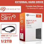 Seagate Backup Plus Slim 1TB/2TB External Hard Drive