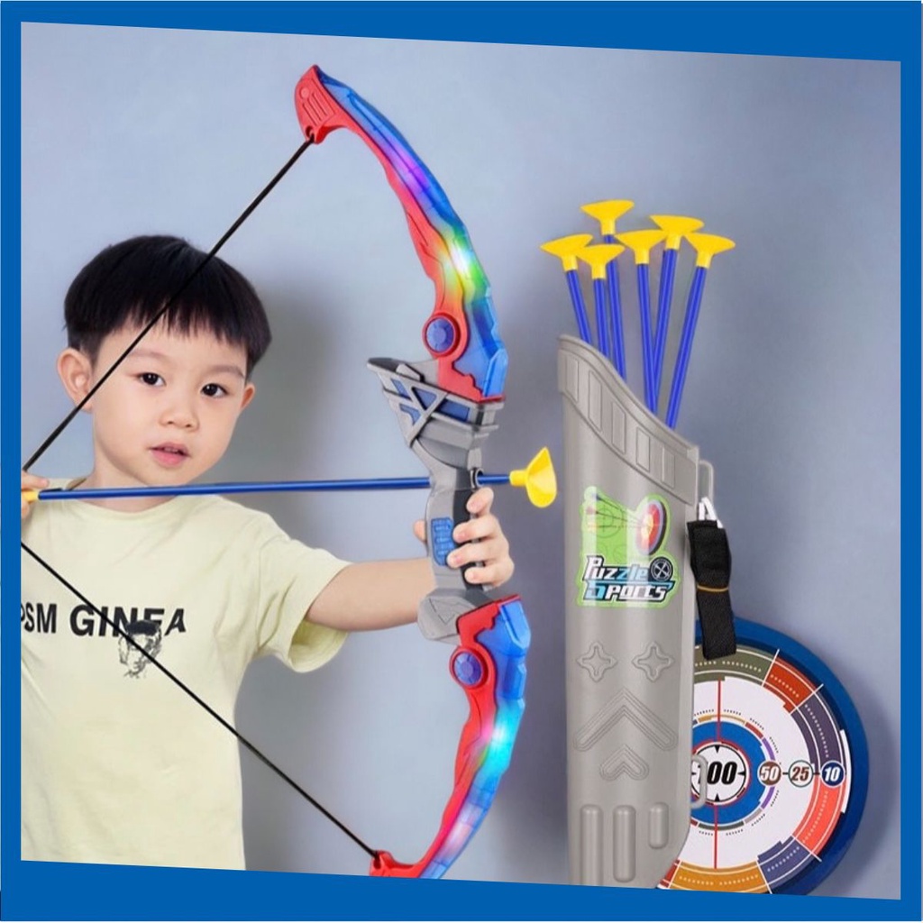 Đồ Chơi Bắn Cung Tên - Cung Nỏ Có Đầu Hít bằng Cao Su Mềm An toàn cho trẻ em