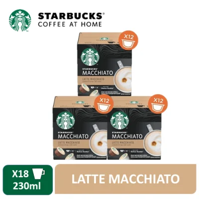 (Bundle of 3) Starbucks Latte Macchiato by Nescafe Dolce Gusto Coffee Capsules / Coffee Pods 6 Servings [Expiry Jun 2022]