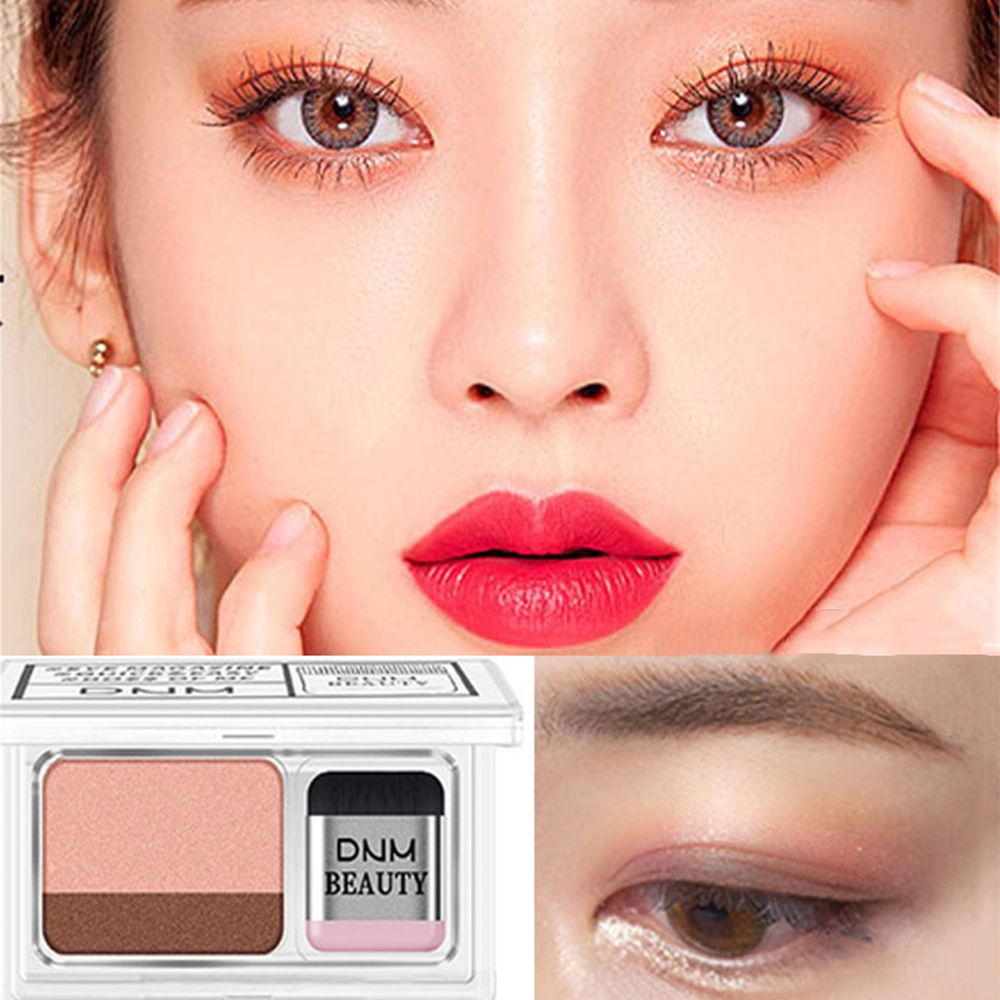 CONDUC Chuyên nghiệp Dễ dàng Để Thực Hiện Hộp nhỏ Make-up Hai màu LƯỜI BIẾNG Eyeshadow Eyeshadow Palette Matte Eyeshadow