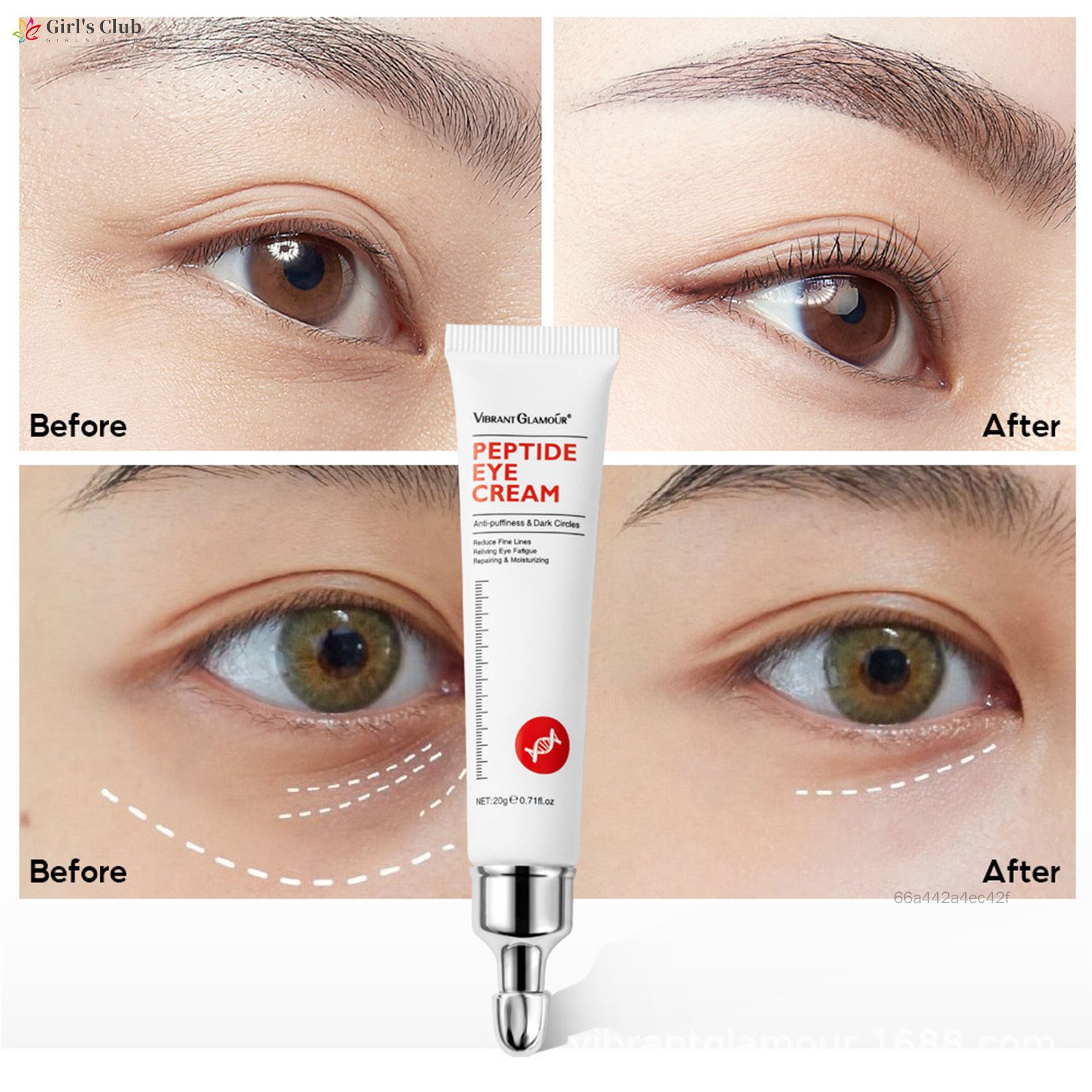 G-Club Firming Lift Active Eye Cream Swelling and Puffy Reduce Eyes Cream for Female Ladies Women Girls GClub-MY ราคา 65 บาท*ส่งฟรี