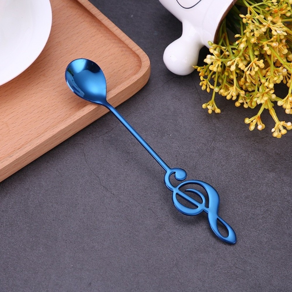SHIKICK Muỗng kem Muỗng nốt nhạc Đồ dùng nhà bếp Quán nhạc Muỗng cà phê  Phụ kiện trà tráng miệng Muỗng khuấy cà phê Quà tặng - 5