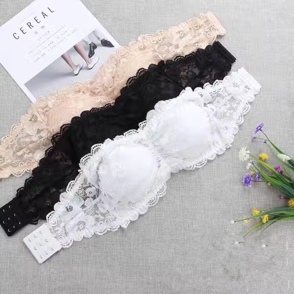 Áo bra ren cao cấp, không dây cài sau có mút mềm mại pinkstore29 a5949