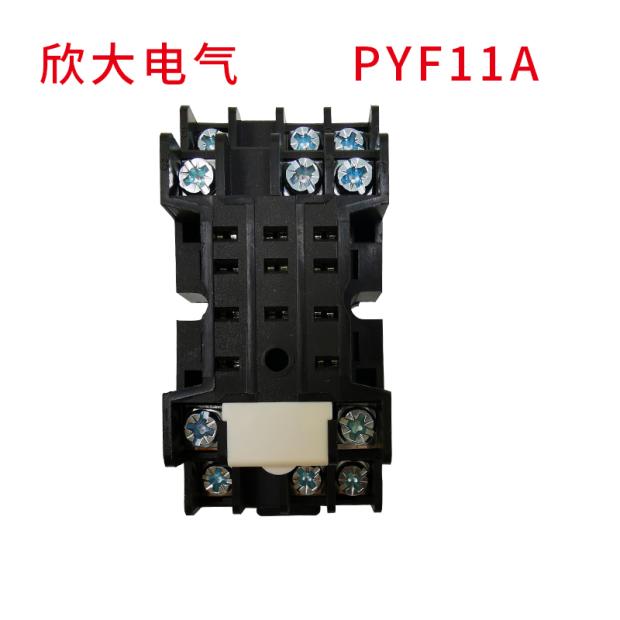 Rơ-le Trung Gian NNC68B-3Z XinDa - 3NO+3NC, 11 Chân, AC220V/DC24V/12V, Có Đèn, Đế PYF11A, Điều Khiển Máy Công Cụ - Ổ Cắm Pyf11a