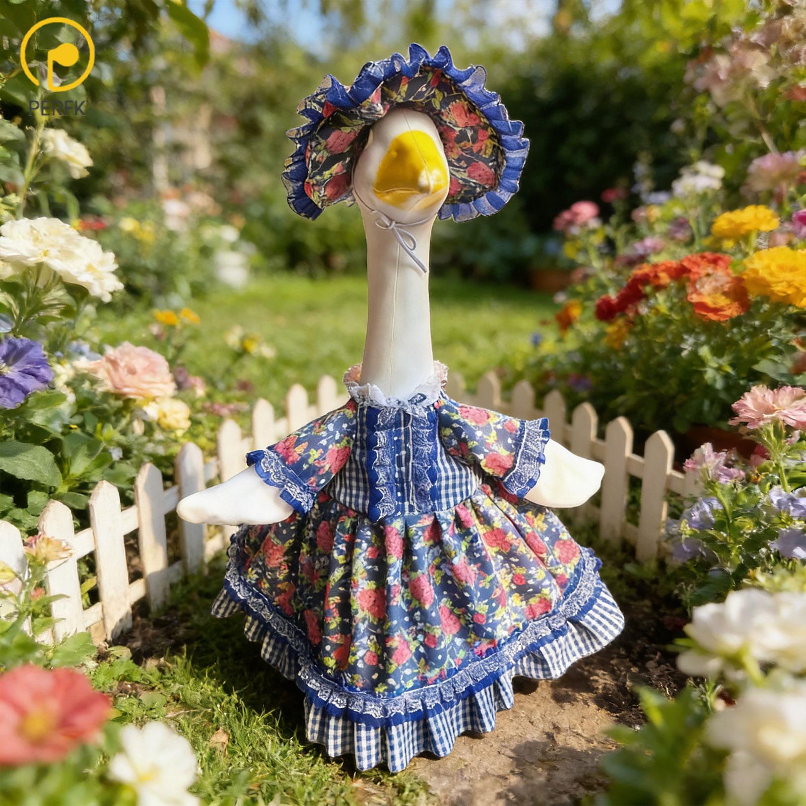 Goose Outfits Dress Clothes Clothing Decorative Stylish Rose Lolita Skirt Porch Goose Costume for Garden Party Yard Home Lawn ราคา 916 บาท*ส่งฟรี