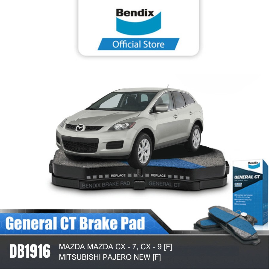 Bendix Kampas Rem Depan Brake Pad Mobil Mazda CX7 - DB1916GCT Harga 608,400 Ringgit*Penghantaran Percuma