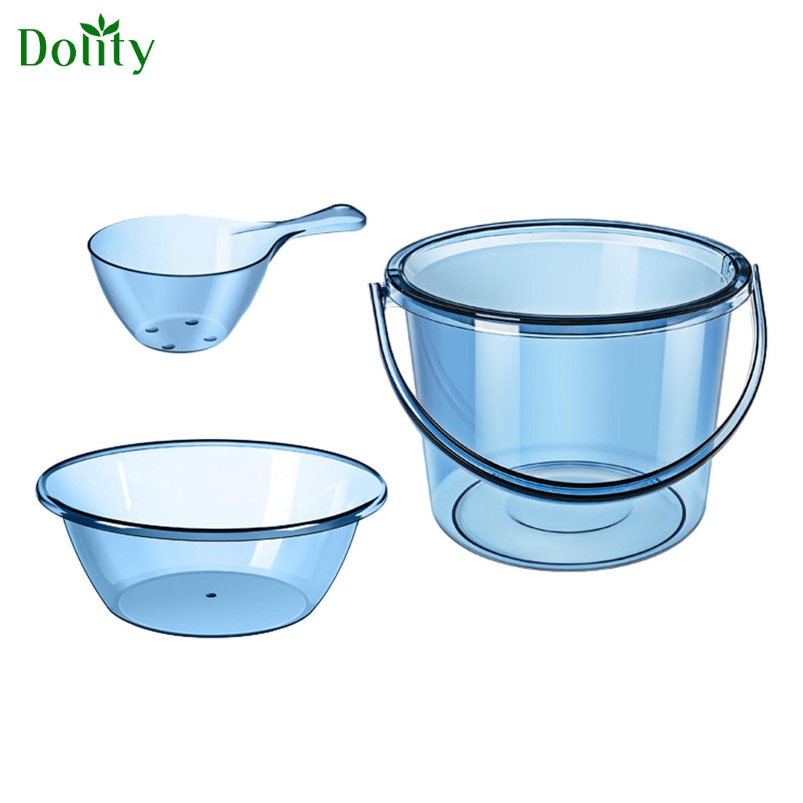Dolity Water Bucket Set with Basin Spoon Fishing Bucket Portable Laundry
