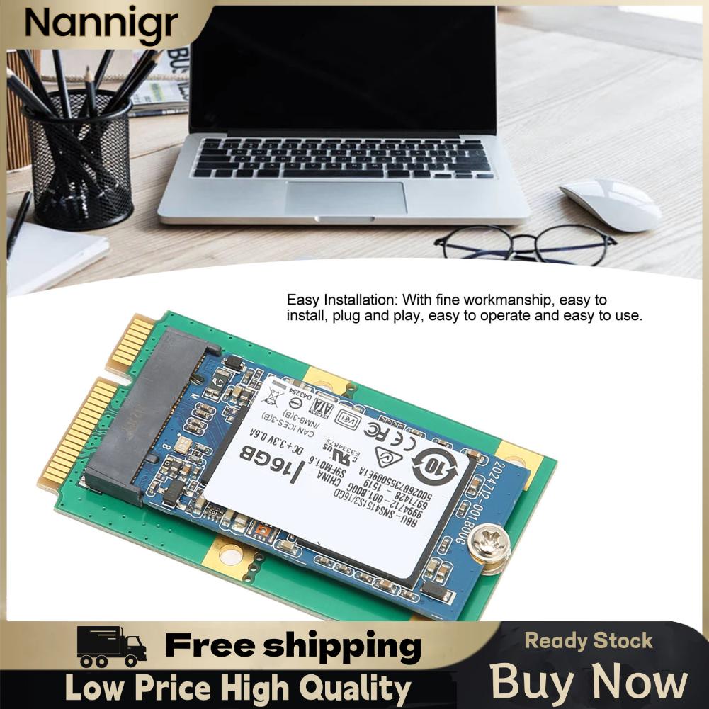 Nannigr Ổ cứng Bewinner M.2 Thẻ điều hợp di động và ổn định cho máy tính để bàn Phụ kiện cắm và chạy để cài đặt dễ dàng Ổ cứng SSD MSATA dành cho những người đam mê công nghệ (16GB)